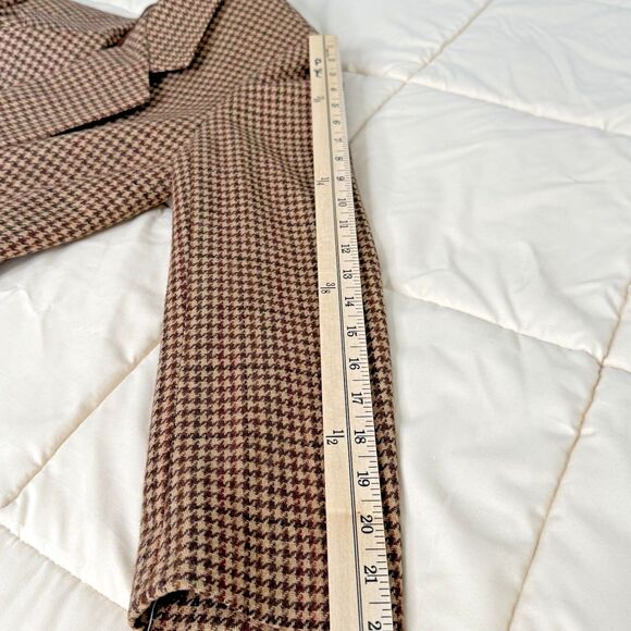 Vintage Alfred Dunner Women’s Blazer Size 8 Brown Houndstooth Wool Blend Lined - Picture 8 of 8